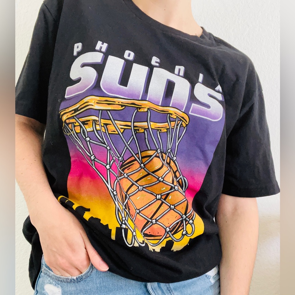 Phoenix Suns Basketball Team Graphic Tee 90s Unisex Style Size Large
